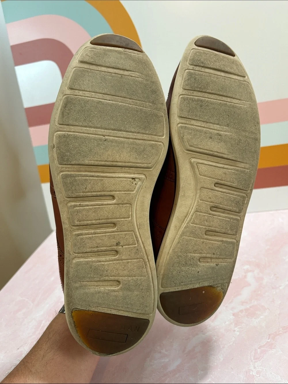 Cole Haan Original Grand Men's Tan Leather Wingtip Oxfords 10M
